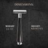 Complete Safety Razor Kit - Includes Ebony Wood Safety Razor, Closed Comb Double Edge Razor, Safety Razor Stand, Ebony Wood Shaving Brush, Organic Soap, Shaving Bowl, Shaving Kit For Men, Great Gift view 2
