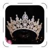 Jorsnovs Luxury Cubic Zirconia Tall Wedding Crowns for Women Bridal Large Gold Tiara CZ Quinceanera Pageant Hair Accessories view 1