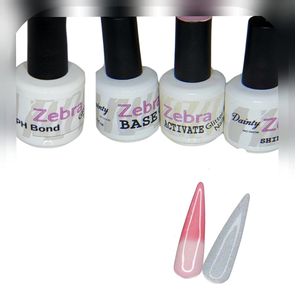 2 Color Dip Powder Starter Kit (2 Color Dip Powder Starter Kit (#8 Blushing Petals PT12 & Opalessence DP383 Dainty (No Odor) Liquids )