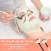 4 Pcs Facial Brushes Fan Mask Brushes, Soft Facial Applicator Brushes Tools for Peel Glycolic Mask Makeup view 3
