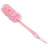 ASHBO Long Bath Ball Sponge Bath Flower Long Handle with Handle Adult Scrub Towel exfoliating Skin Keratin Bath Ball Brush Pink view 1