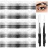 Vesici 200 Pcs Micro Eyebrow Brush with Cap, Multifunctional Brow Lamination Brush Eyelash Comb Lash Eyebrow Spoolie Lash Lift Mascara Tools for Eyelashes Extensions and Eyebrows(Black) view 1