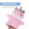 ARTIBETTER Cute Animal Bath Scrub Gloves for Kids - 3 Pack Toddler Bath Mitts Washcloths - Soft Wash Sponge for Baby Bathing view 4