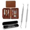 FAMILIFE Professional Manicure Kit 8PCS & Ingrown Toenail Tool 2PCS, Stainless Steel, Silver view 1