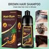 Herbal Light Brown Hair Color Shampoo - 3 in 1 Lasting Hair Dye for Women & Men, 17.60 Fl Oz view 2