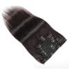 120G Clip in Human Hair Extensions 8pcs SET, Dark Brown Hair Extensions Clip In Human Hair Remy Clip in Hair Extensions Real Human Hair Double Weft (18 Inches, #2 Brazilian Straight Hair) view 3