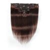 120g Clip in Long Soft Silky Straight Thick Hairpieces 12 inches #4 Chocolate (Medium) Brown Hair Extensions Real Human Hair Double Weft Hair for Women Full Head 8pcs Set view 4