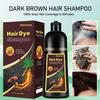 Fvquhvo Natural Instant 3 in 1 Hair Color Dye Shampoo for Gray Hair - Men & Women, Long Lasting Dark Brown view 2