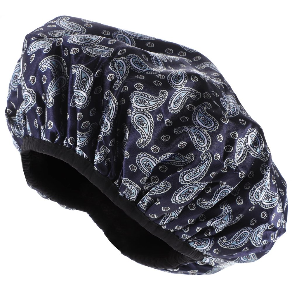 GLEAVI Bathing Cap Breathable Elastic Hair Cap Shower Bonnet for Makeup Spa Travel Comfortable and Portable Suitable for All Hair Types Flower