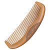 Combs-100% Handmade Natural Green Sandalwood Hair Combs - Anti-Static Sandalwood Scent Natural Hair Detangler Wooden Comb (Light Yellow Moon Comb) view 1