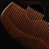 Combs-100% Handmade Natural Green Sandalwood Hair Combs - Anti-Static Sandalwood Scent Natural Hair Detangler Wooden Comb (Light Yellow Moon Comb) view 3
