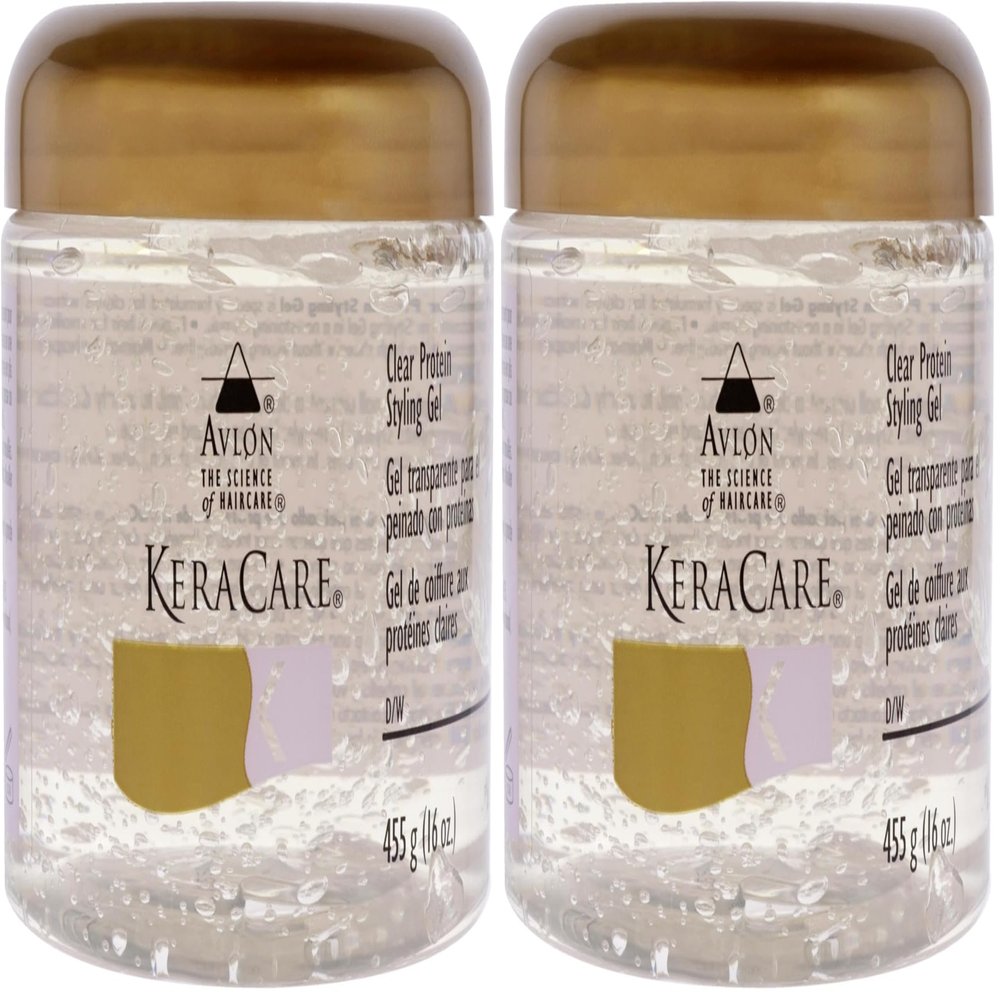 Avlon Keracare Protein Styling Gel (Clear) (16Oz) (Pack of 2)