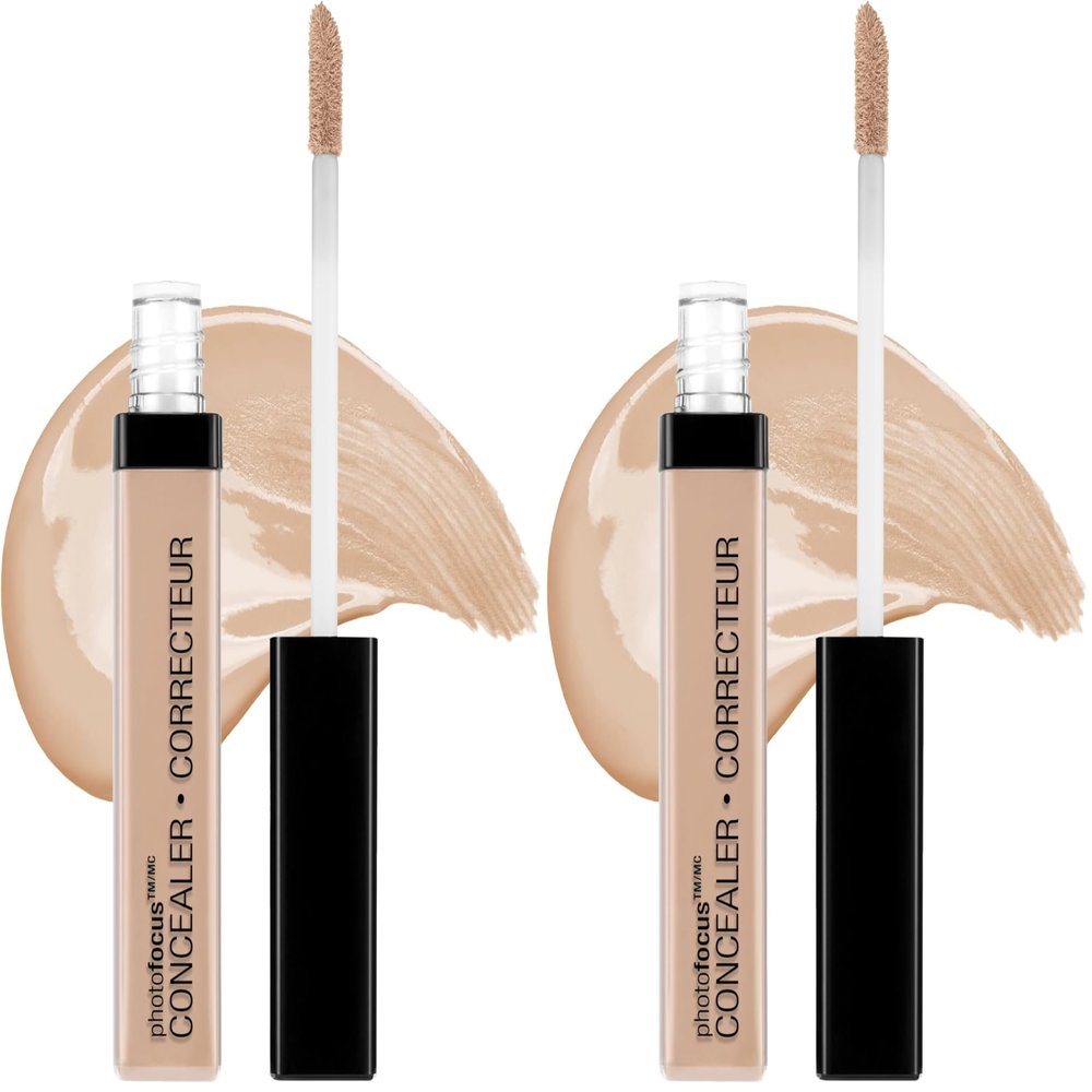 Wet n Wild Photo Focus Concealer, Light Honey, Under Eyes, Makeup, Blemish, Full Coverage, Lightweight (Pack of 2)