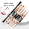 Nail Art Brushes Set, 5pcs Double-Ended Acrylic Nail Art Brushes Liner Detail Thin Brushes Nail Drawing Pen 3D Nail Art Decorations for Acrylic Application Salon at Home DIY Manicure view 4