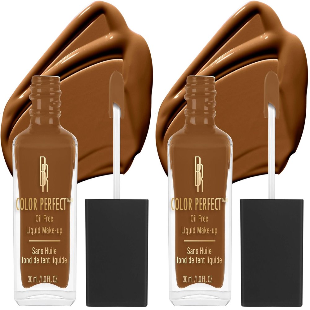 Black Radiance Color Perfect Liquid Full Coverage Foundation Makeup, Toffee, 1 Ounce (Pack of 2)