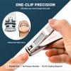 Alchemi Curved Blade Nail Clippers with Catcher, Surgical Sharp Fingernail & Toenail Clippers for Men Thick Nails, Heavy Duty No Splash Nail Cutters for Seniors, 2pcs Set view 3