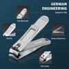 Alchemi Curved Blade Nail Clippers with Catcher, Surgical Sharp Fingernail & Toenail Clippers for Men Thick Nails, Heavy Duty No Splash Nail Cutters for Seniors, 2pcs Set view 4