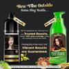 Herbishh Combo Hair Color Shampoo for Gray Hair Dark Brown 500ml + Argan Hair Mask for Deep Conditioning & Hydration 150gm view 2