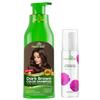 Herbishh Hair Color Shampoo for Gray Hair 500ml Dark Brown + Essential Care Flower Hair Oil for Dry Damaged Hair & Growth 60ml view 1