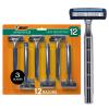 BIC Sensitive 3 Disposable Razors for Men With 3 Blades for Sensitive Skin, 12 Count Value Pack of Shaving Razors view 1