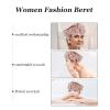 KALLORY Silk Night Hat for Men Women Satin Tie Bonnet Durags for Men Silk Sleep Mask view 3