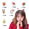 Jovono Christmas Hair Clips Mini Santa Hat Hair Barrettes Xmas Tree Beard Barrettes Glitter Cute Christmas Hair Accessories for Adult and Kids(6pcs) view 1