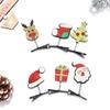 Jovono Christmas Hair Clips Mini Santa Hat Hair Barrettes Xmas Tree Beard Barrettes Glitter Cute Christmas Hair Accessories for Adult and Kids(6pcs) view 2