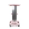 3 Tiers Beauty Salon Stand Rolling Cart SPA Beauty Machine Holder Trolley Modern Beauty Equipment Cart Pink view 4