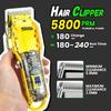 DSP Hair Clipper, Trimmer, Shaver Kits for Men Professional Barber Clipper and Trimmer Sets with Travel Case, Rechargeable, LED Display, Yellow view 3