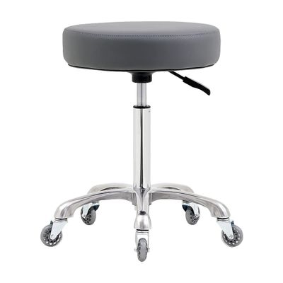 Ainilaily Rolling Stool with Wheels, Heavy Duty 400 lbs Stool for Shop Guitar Lab Tattoo Workbench Medical, Adjustable Swivel Chair (Grey)