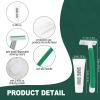 Disposable Razors in Bulk,Green Razors Individually Wrapped Bulk,Twin Blade Razors with Clear Safety Cap and Shaving Cream, Razors For Homeless, Hotel,Air Bnb,Shelter/Homeless/Travel (200) view 2