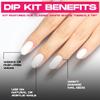 Nailboo Here's a Tip Premium Dip Nails Starter Kit, Nail Powder Dip Kit for DIY At Home Manicure, Includes Dipping Powder and Liquids, White view 3
