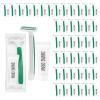 Green Disposable Twin Blade Razors in Bulk, Individually Wrapped with Safety Cap and Shaving Cream (50 Pack) for Homeless, Hotel, Airbnb, Shelter view 1