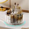 LINFIDITE 360 Rotating Makeup Organizer Clear Cosmetic Storage Holder Tray with 6 Compartment Makeup Brush Lip Gloss Organizer Case for Bathroom Cabinet Vanity Desktop view 3