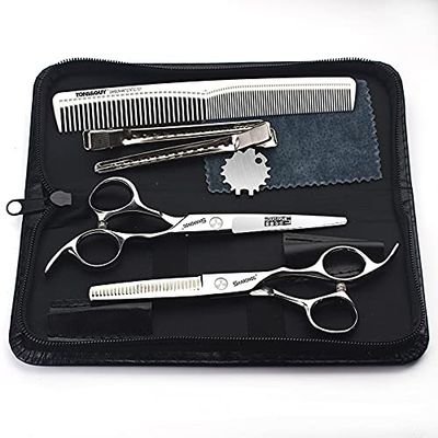 Barber hair scissors, Axemoore professional haircut Cutting Scissors/Shears set- 6", made of Japanese stainless steel, especially (6in-2pc-A)
