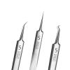 3 Pcs German Ultra-fine Cell Pimples Blackhead Clip Tweezers Beauty Salon Special Scraping & Closing Artifact Acne Needle Tool view 1