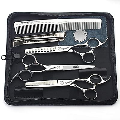 Barber hair scissors, Axemoore professional haircut Cutting Scissors/Shears set- 6", made of Japanese stainless steel, especially (6in- 3pc-A)