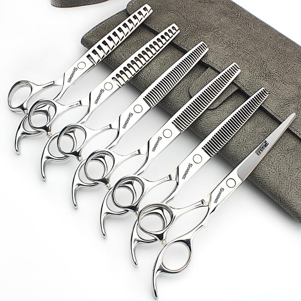 Barber hair scissors, Axemoore professional haircut Cutting Scissors/Shears set- 6", made of Japanese stainless steel, especially (6.5in-6pc)