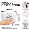 50th Birthday Gifts for Women Friendship Best Friend Birthday Gift Ideas for Grandma Mom Aunt Sister Funny Makeup Bag Travel Toiletries Bags Vintage Est 1976 Limited Edition Bday Gift from Women. view 2
