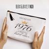 50th Birthday Gifts for Women Friendship Best Friend Birthday Gift Ideas for Grandma Mom Aunt Sister Funny Makeup Bag Travel Toiletries Bags Vintage Est 1976 Limited Edition Bday Gift from Women. view 4