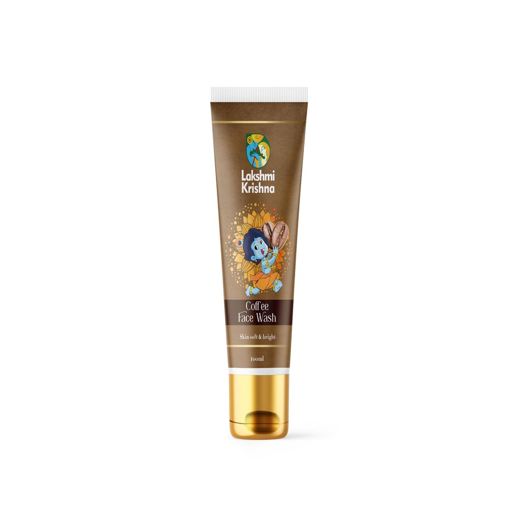 Lakshmi Krishna Coffee Face Wash - 100ml | Enriched with Avocado, Mint Extract, Almond, Coco Glucoside, Sandalwood & Grapeseed Oil