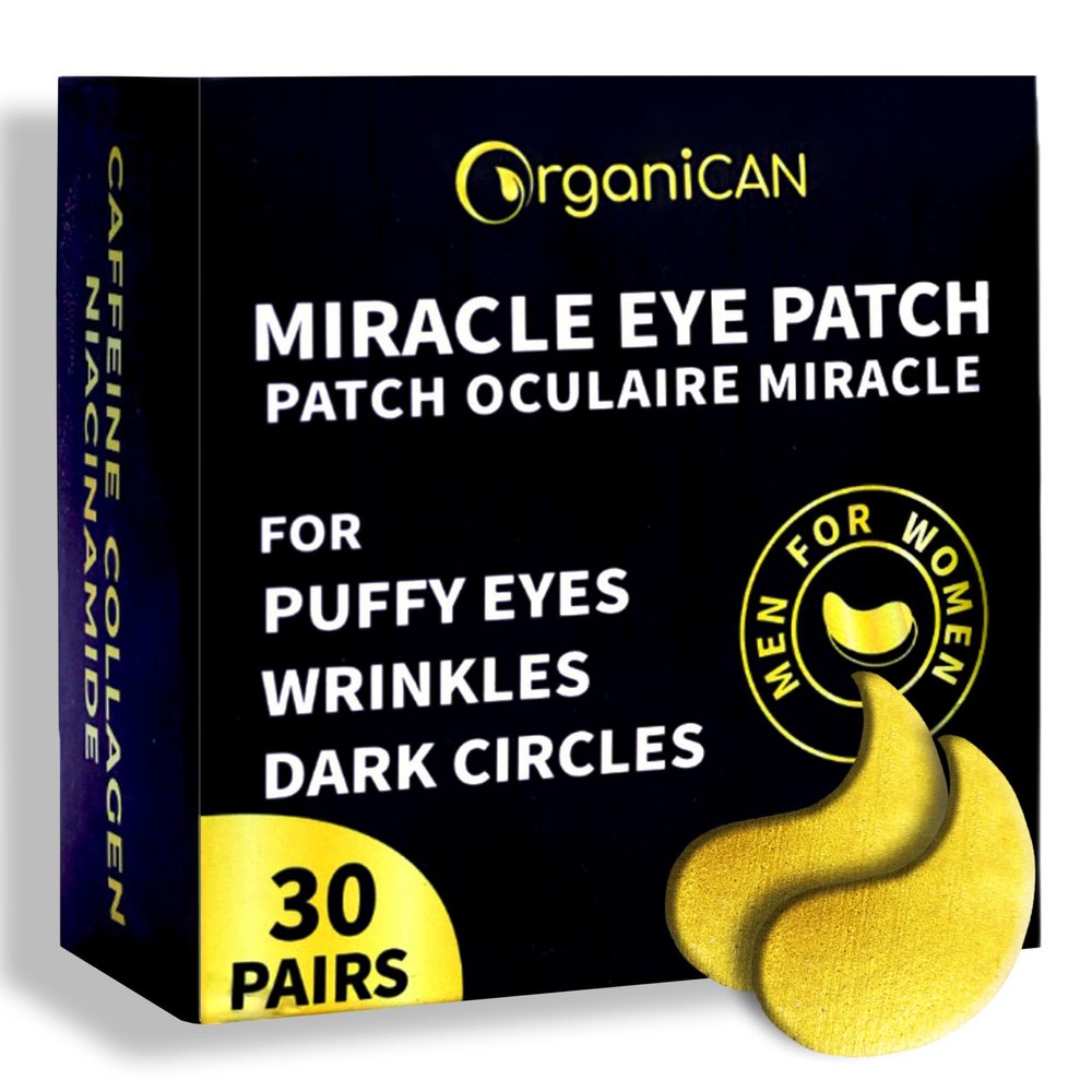 Under Eye Patches with Caffeine, Collagen & Niacinamide (30 Pairs) Hydrating Eye Mask for Puffy Eyes, Dark Circles, Wrinkles, and Fine Lines Reduces Eye Bags formulated in North America