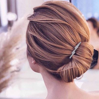 Aneneiceera Bride Wedding Crystal Hair Comb Clip Silver Hair Side Combs Z Type Crystal Hair Comb Rhinestone Headpieces Bride Hair Piece bridesmaid Hair Accessories for Women and Lady Girls(Silver B)