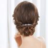 Aneneiceera Bride Wedding Crystal Hair Comb Clip Silver Hair Side Combs Z Type Crystal Hair Comb Rhinestone Headpieces Bride Hair Piece bridesmaid Hair Accessories for Women and Lady Girls(Silver B) view 2