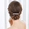 Aneneiceera Bride Wedding Crystal Hair Comb Clip Silver Hair Side Combs Flower Hair Comb Rhinestone Headpieces Bride Hair Piece bridesmaid Hair Accessories for Women and Lady Girls(Silver) view 2
