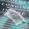 Aneneiceera Bride Wedding Crystal Hair Comb Clip Silver Hair Side Combs Flower Hair Comb Rhinestone Headpieces Bride Hair Piece bridesmaid Hair Accessories for Women and Lady Girls(Silver) view 4