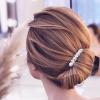 Aneneiceera Bride Wedding Pearl Hair Comb Clip Gold Hair Side Combs Beaded Hair Comb Pearl Headpieces Bride Hair Piece bridesmaid Hair Accessories for Women and Lady Girls(Gold D) view 2