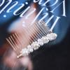 Aneneiceera Bride Wedding Pearl Hair Comb Clip Gold Hair Side Combs Beaded Hair Comb Pearl Headpieces Bride Hair Piece bridesmaid Hair Accessories for Women and Lady Girls(Gold D) view 4