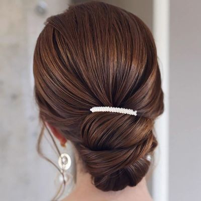 Aneneiceera Bride Wedding Pearl Hair Comb Clip Gold Hair Side Combs Beaded Hair Comb Pearl Headpieces Bride Hair Piece bridesmaid Hair Accessories for Women and Lady Girls(Gold B)