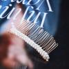 Aneneiceera Bride Wedding Pearl Hair Comb Clip Gold Hair Side Combs Beaded Hair Comb Pearl Headpieces Bride Hair Piece bridesmaid Hair Accessories for Women and Lady Girls(Gold B) view 4